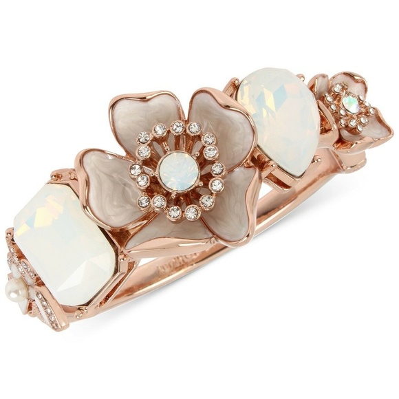 Betsey Johnson Jewelry - Betsey Johnson Rose Gold Flower Bangle Bracelet
